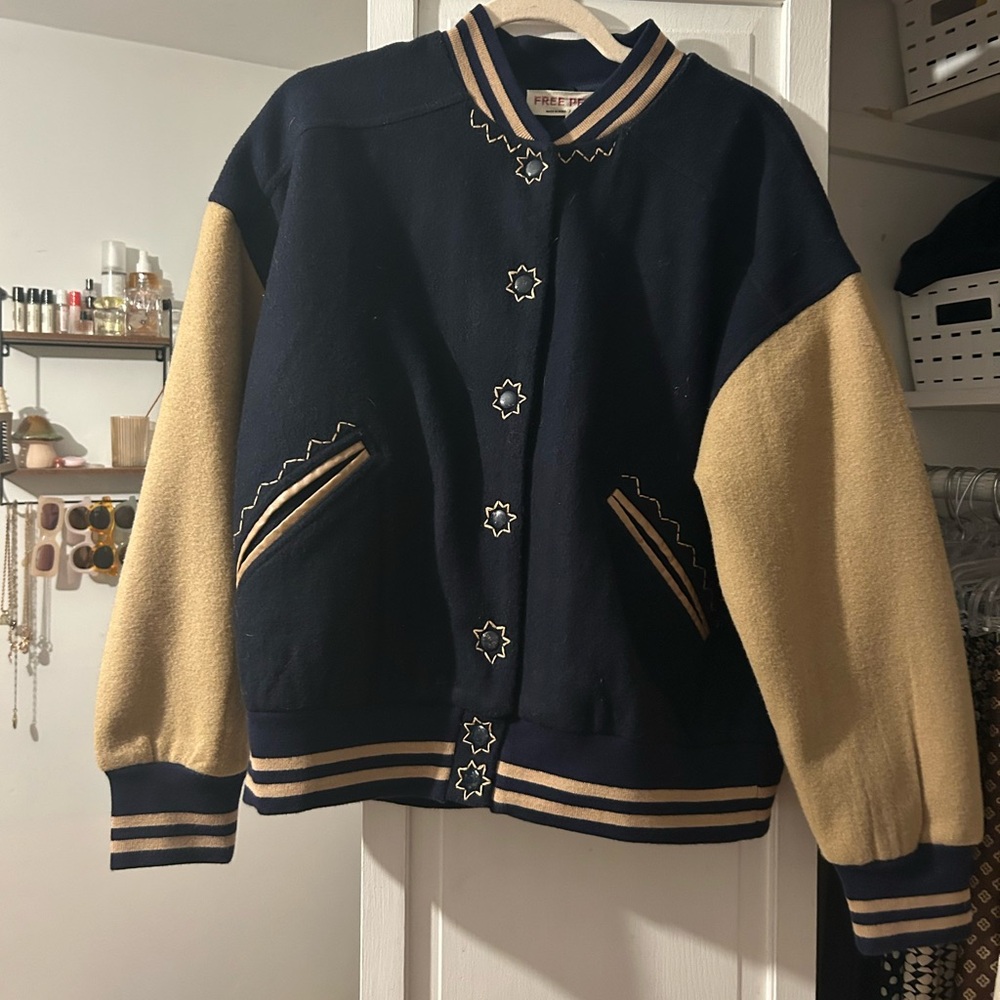 Free people letterman jacket